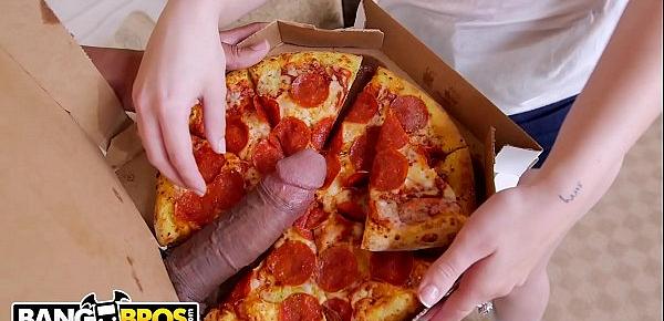  BANGBROS - Petite Joseline Kelly Receives Some Extra Sausage On Her Pizza